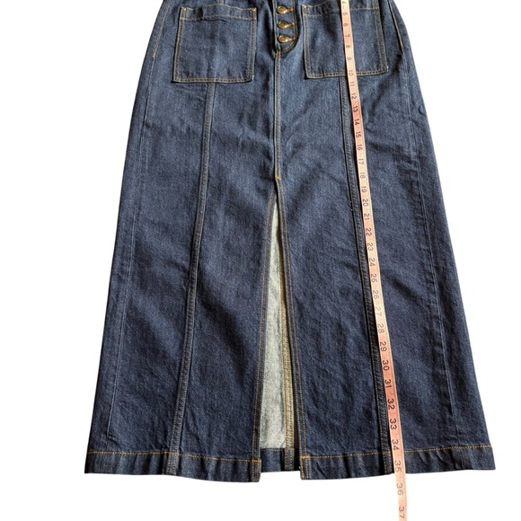Loft Denim Patch Pocket Midi Skirt- Size 4 - Picture 7 of 8